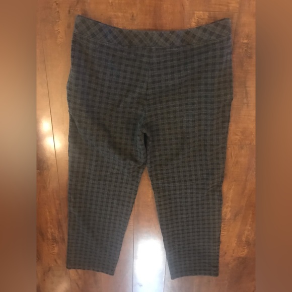 Contemporaine Plaid Checkered Flexible Elastic Waistband Pants size 10 - Picture 4 of 8